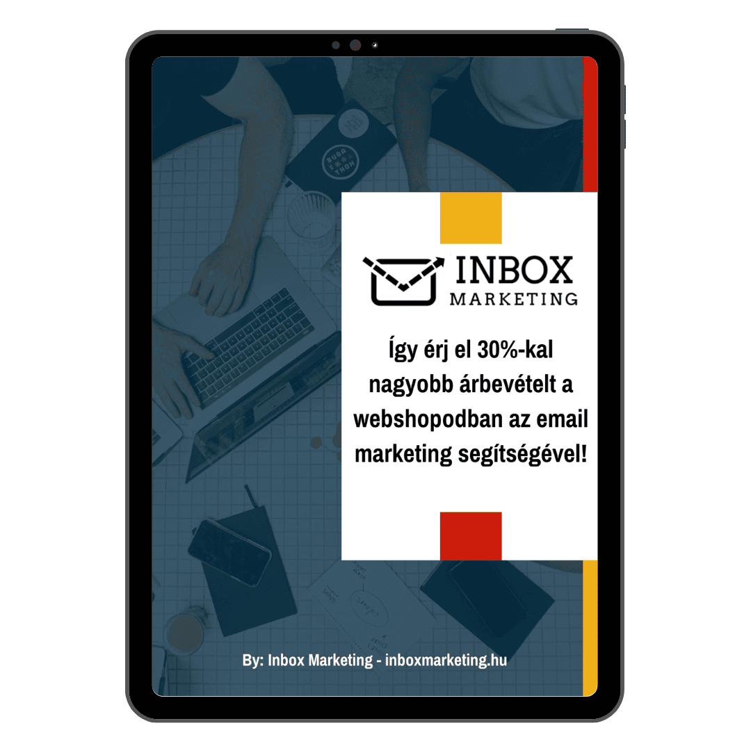 Email marketing dashboard bemutató tableten